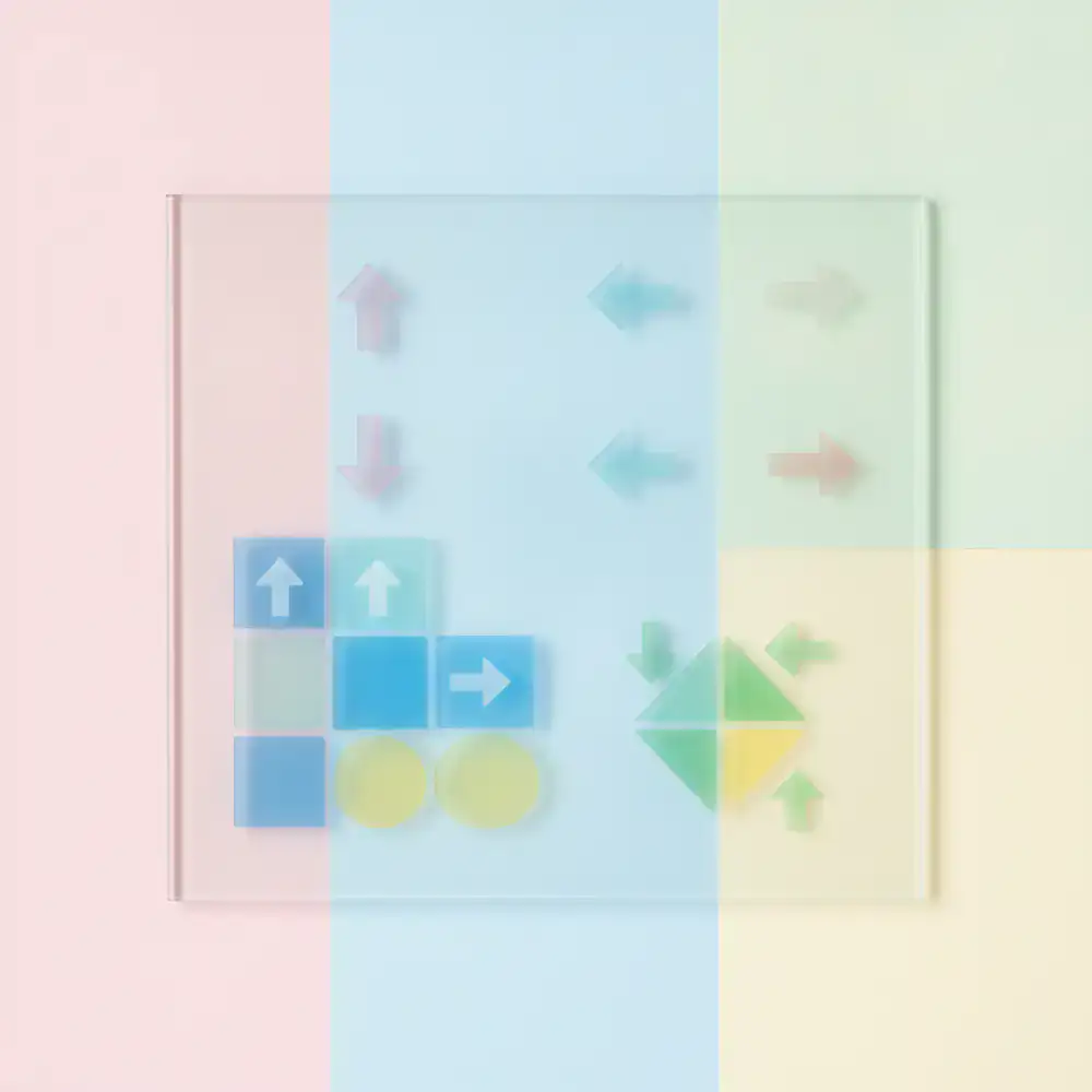 Diagram showing swipe directions and tile combinations